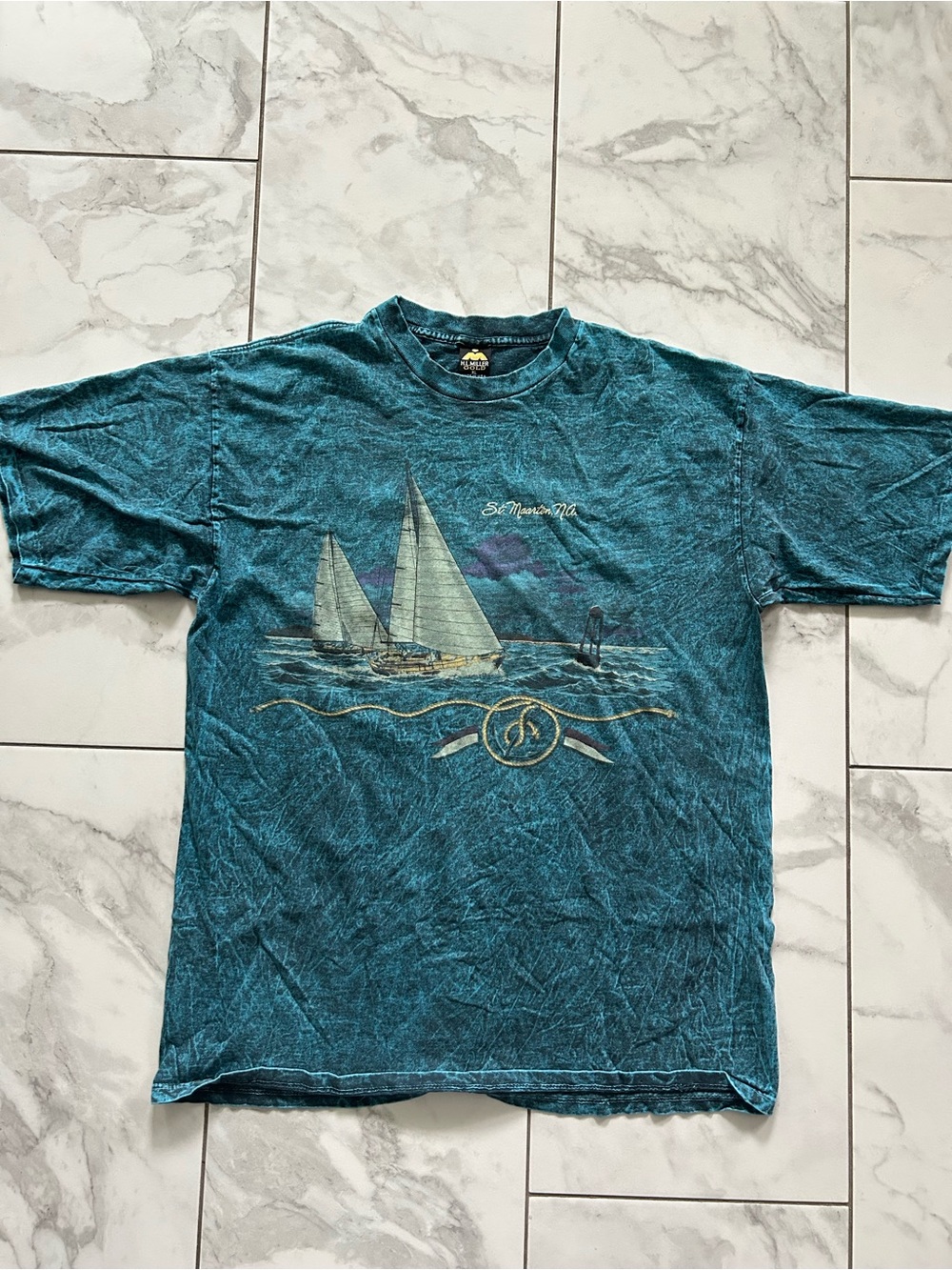 Vintage St. Maarten Sailboat Oceanic Graphic Tee